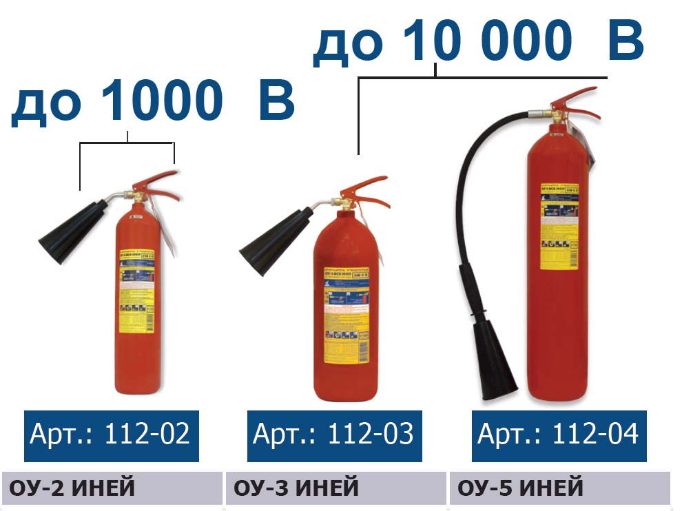 углекислотные огнетушители ИНЕЙ